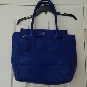 Kate Spade blue tote with tassle